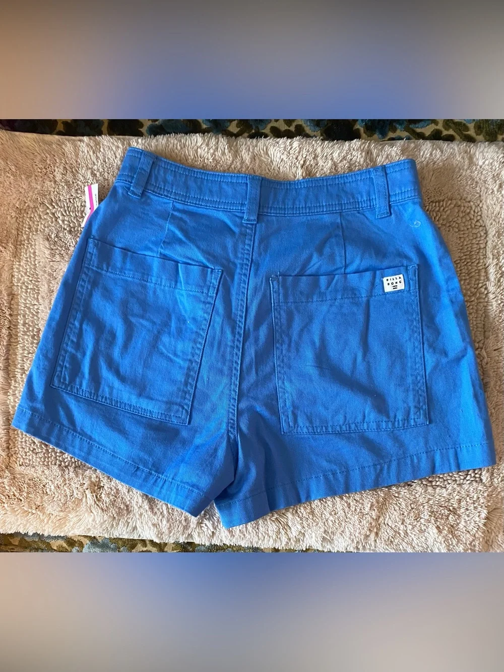 Billabong Blue High-Rise Cotton Shorts